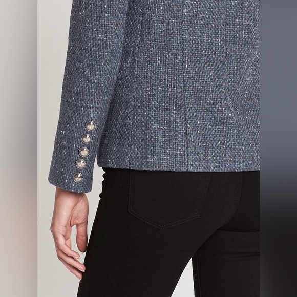 L’Agence Kenzie Double Breasted Blazer - Blue Bird Melange - Size 0 - Picture 2 of 12